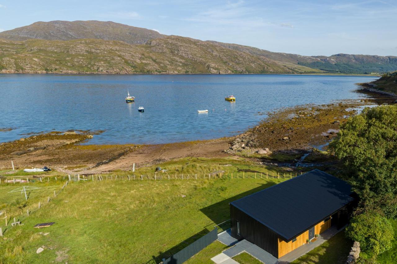 Birches Lodge With Hot Tub Dundonnell Esterno foto